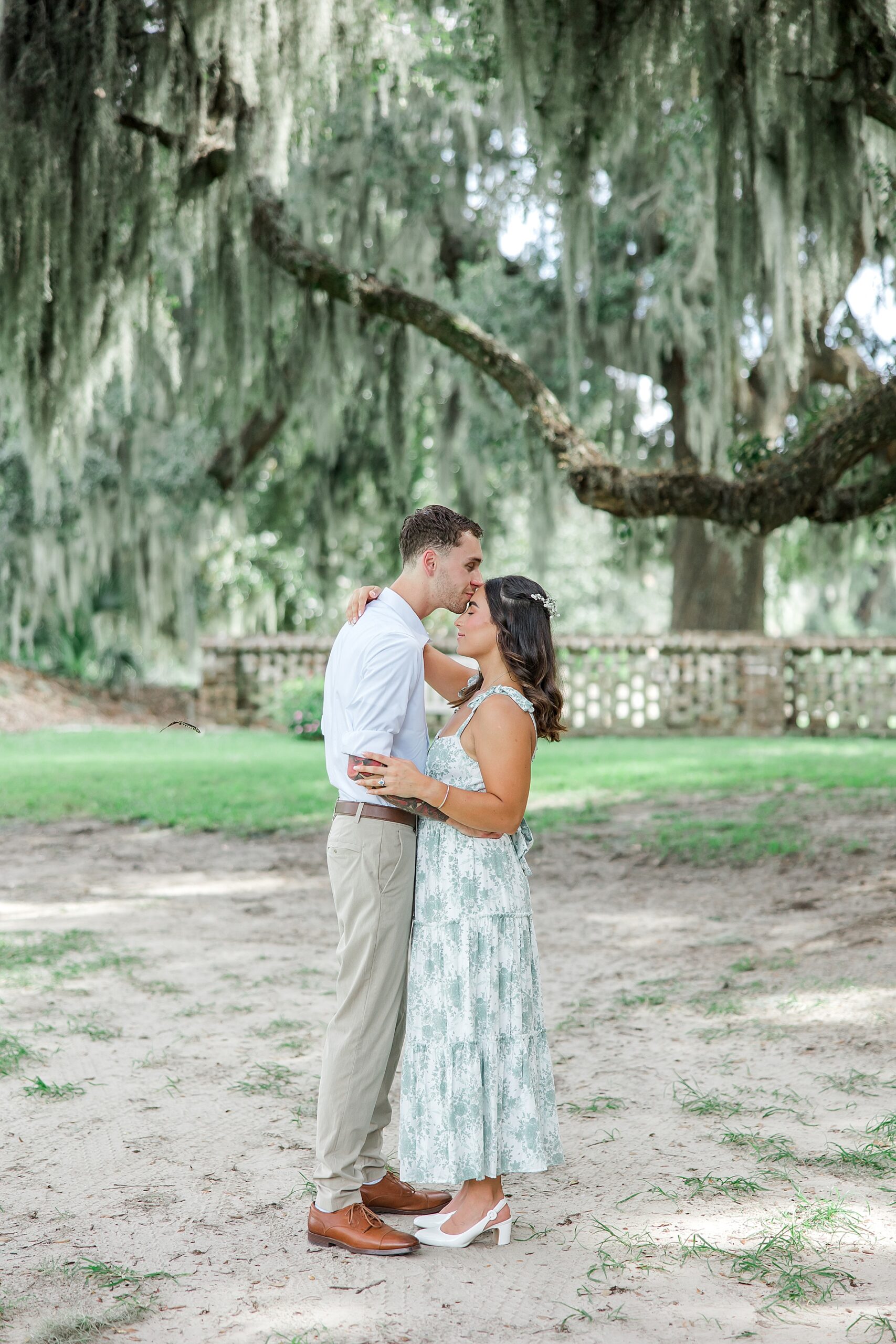 romantic couple portraits from Charleston proposal