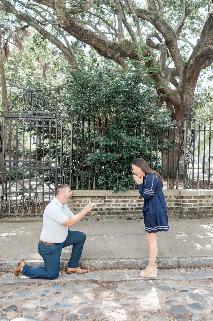 candid portraits from surprise proposal
